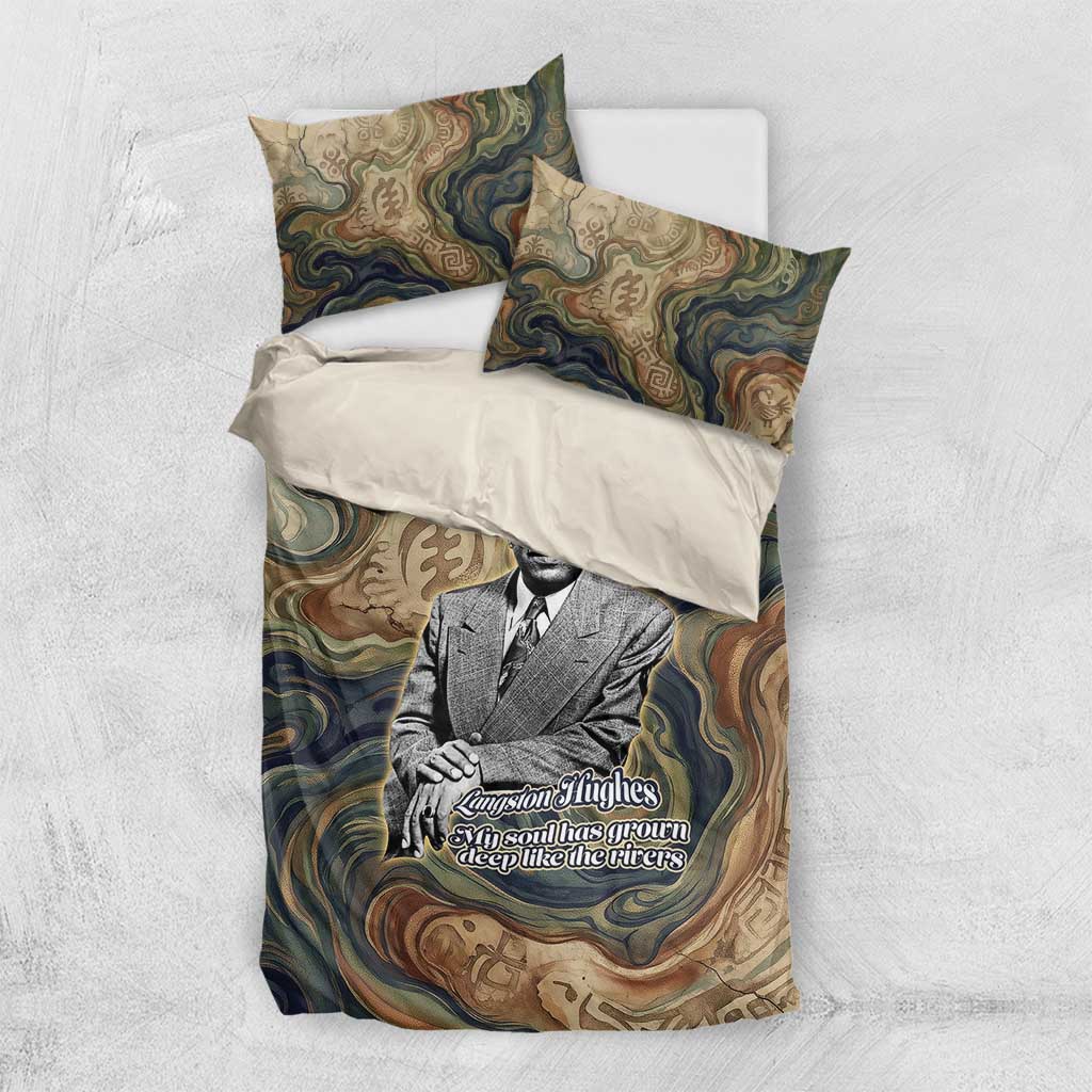 Langston Hughes Bedding Set My Soul Has Grown Deep Like the Rivers - African Pride