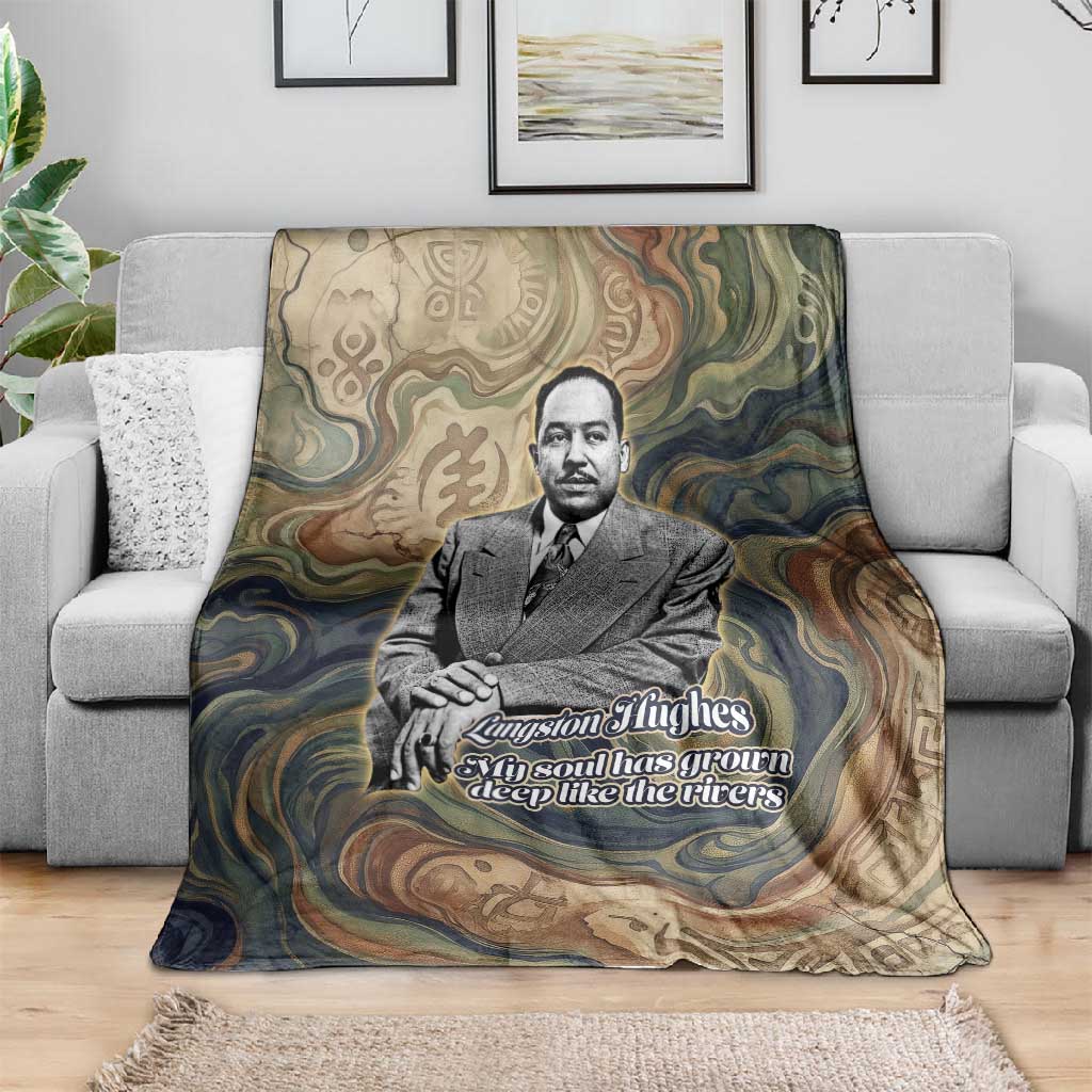 Langston Hughes Blanket My Soul Has Grown Deep Like the Rivers - African Pride