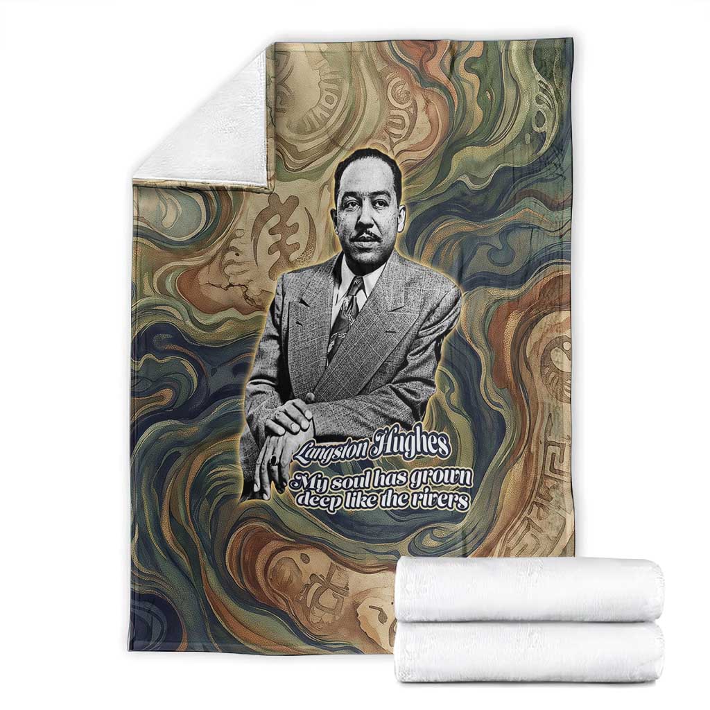 Langston Hughes Blanket My Soul Has Grown Deep Like the Rivers - African Pride