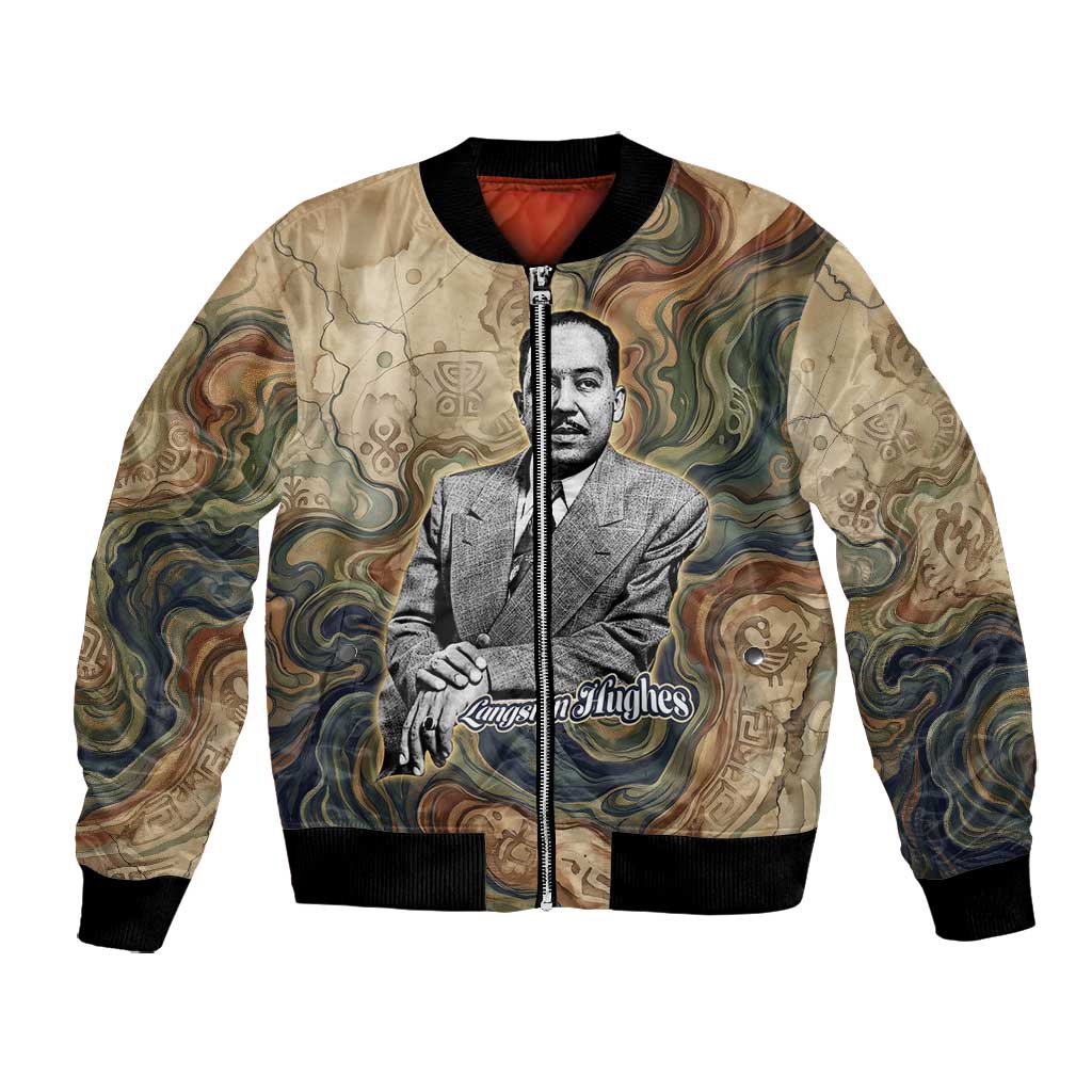 Langston Hughes Bomber Jacket My Soul Has Grown Deep Like the Rivers - African Pride