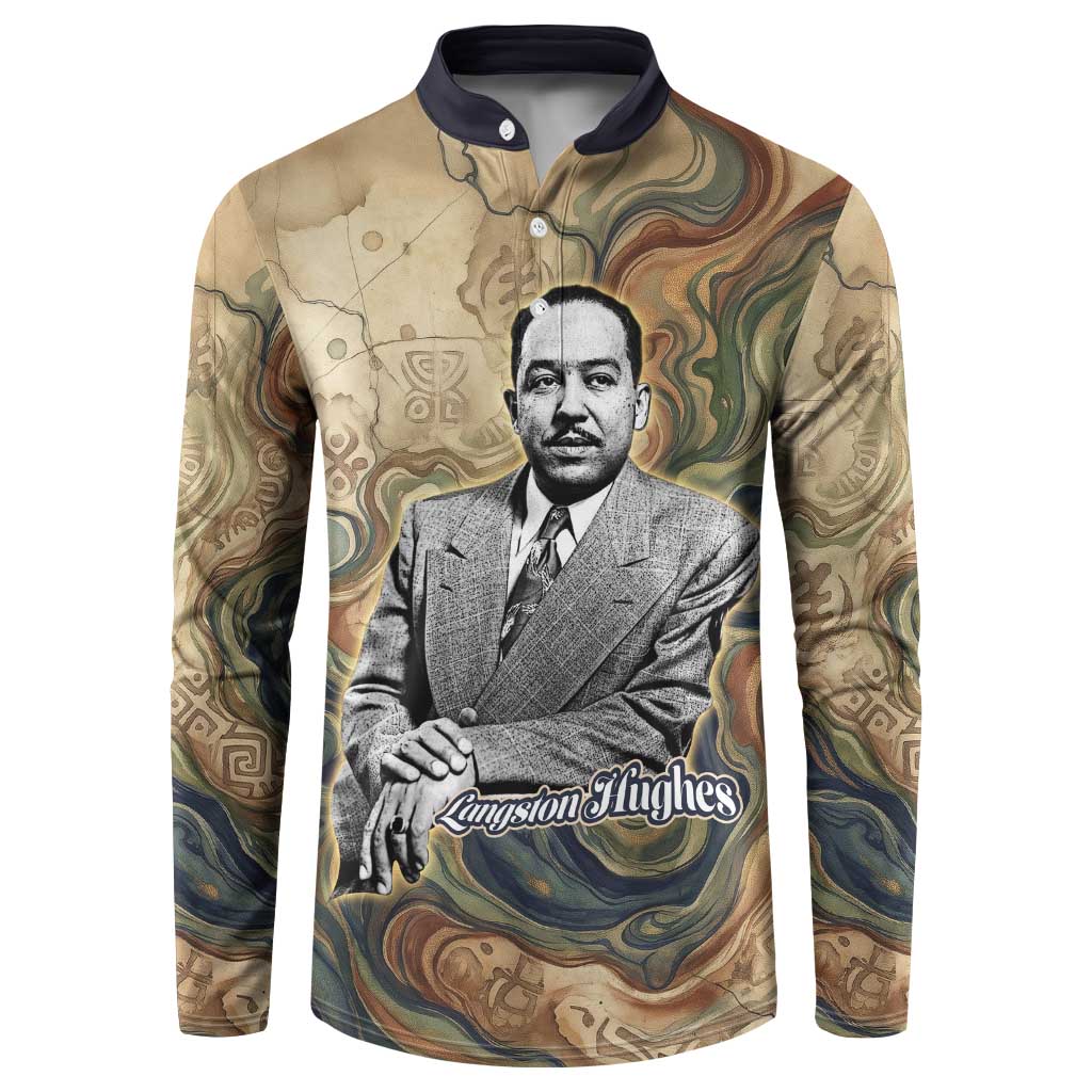 Langston Hughes Button Sweatshirt My Soul Has Grown Deep Like the Rivers