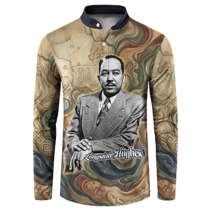 Langston Hughes Button Sweatshirt My Soul Has Grown Deep Like the Rivers