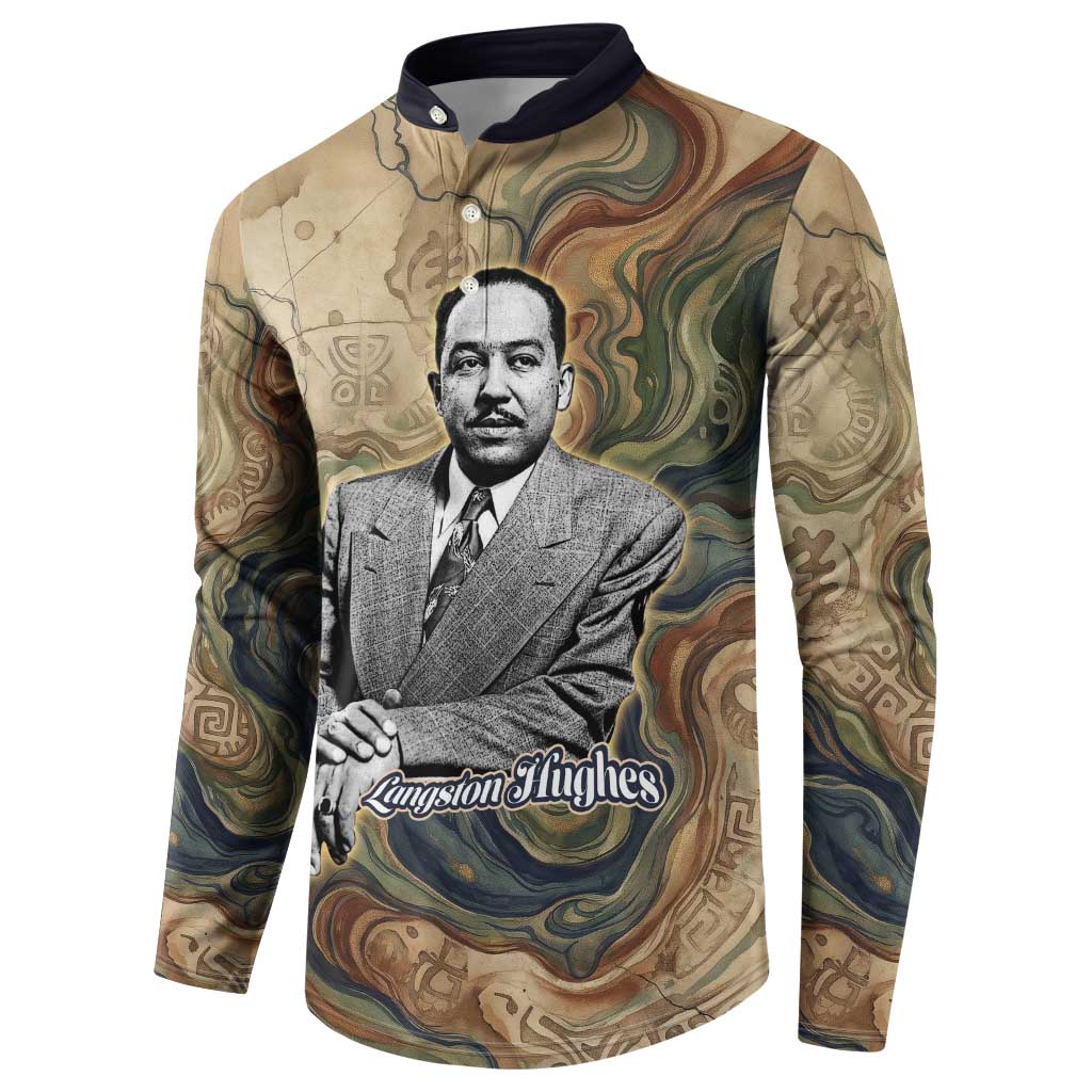 Langston Hughes Button Sweatshirt My Soul Has Grown Deep Like the Rivers