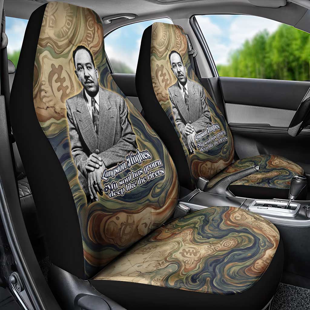 Langston Hughes Car Seat Cover My Soul Has Grown Deep Like the Rivers - African Pride
