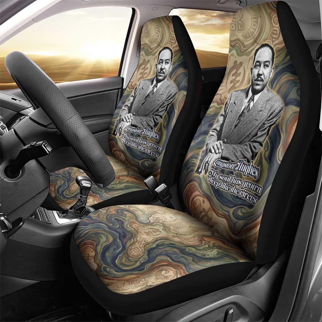Langston Hughes Car Seat Cover My Soul Has Grown Deep Like the Rivers - African Pride