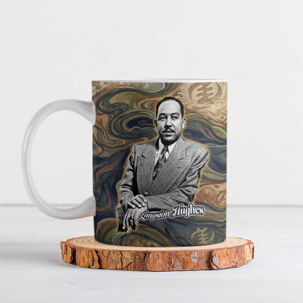 Langston Hughes Ceramic Mug My Soul Has Grown Deep Like the Rivers - African Pride