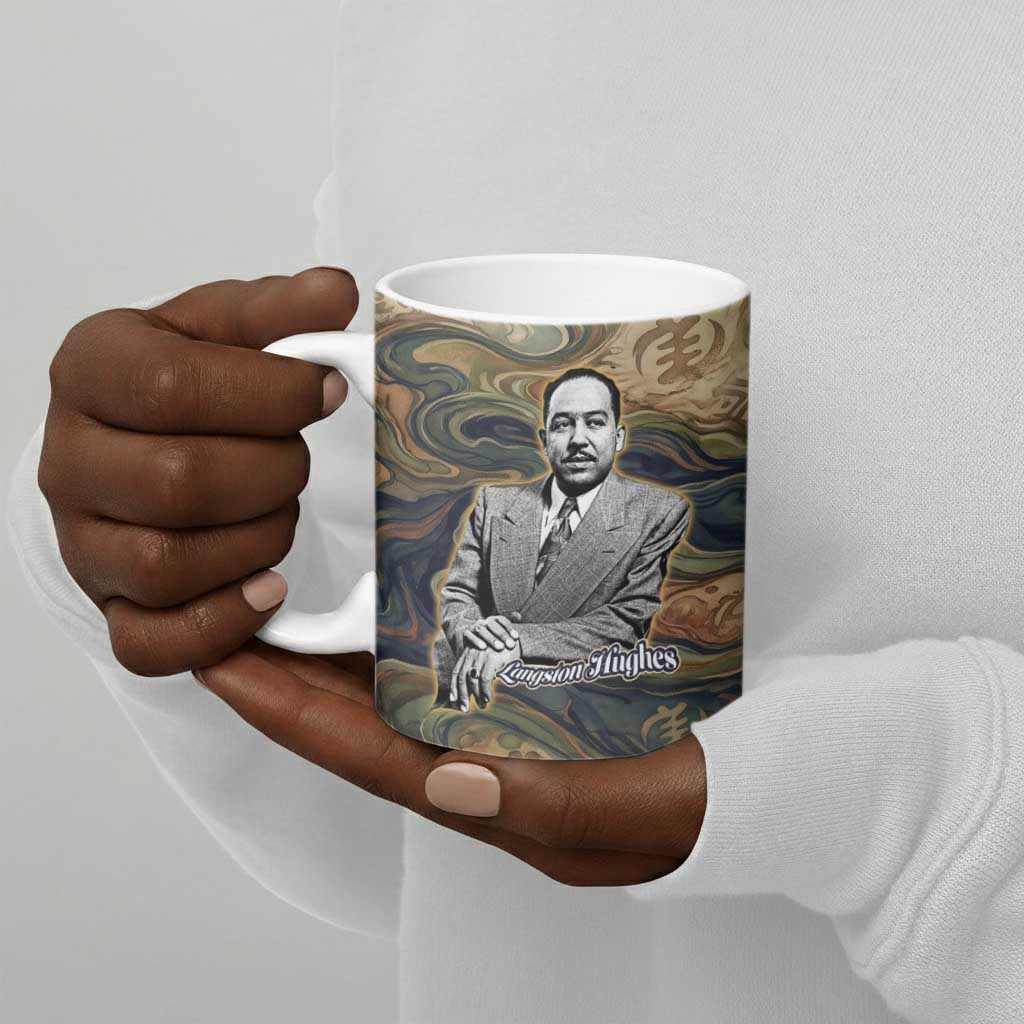 Langston Hughes Ceramic Mug My Soul Has Grown Deep Like the Rivers - African Pride