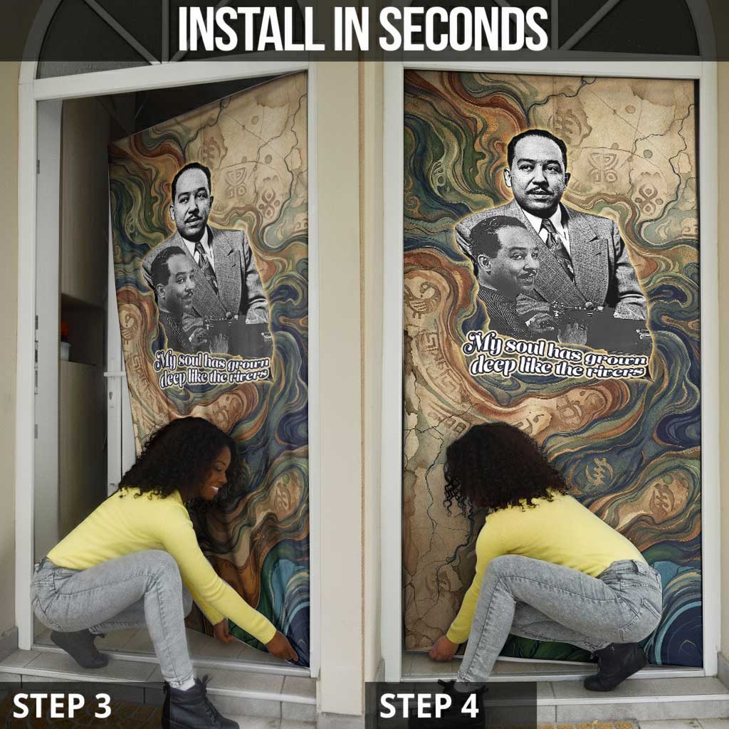 Langston Hughes Door Cover My Soul Has Grown Deep Like the Rivers - African Pride
