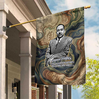 Langston Hughes Garden Flag My Soul Has Grown Deep Like the Rivers - African Pride