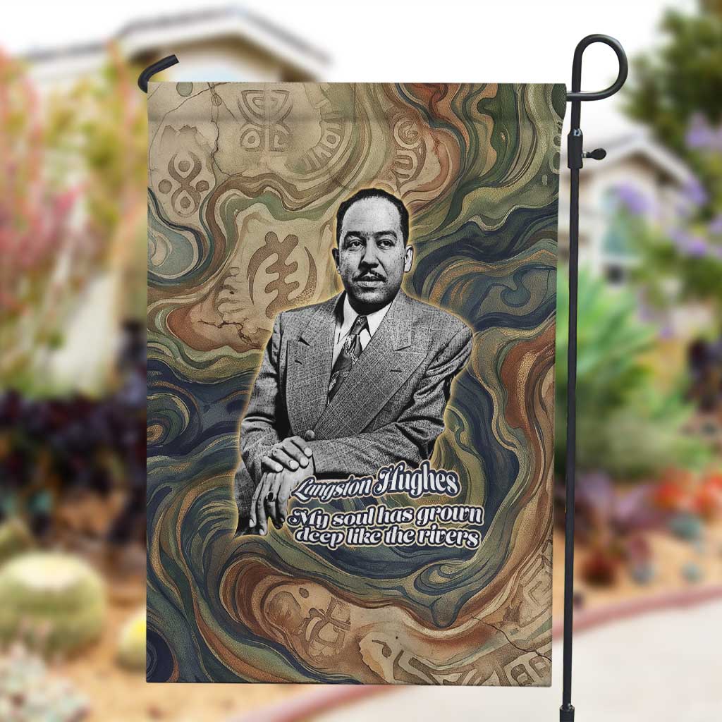 Langston Hughes Garden Flag My Soul Has Grown Deep Like the Rivers - African Pride
