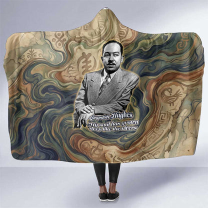 Langston Hughes Hooded Blanket My Soul Has Grown Deep Like the Rivers - African Pride