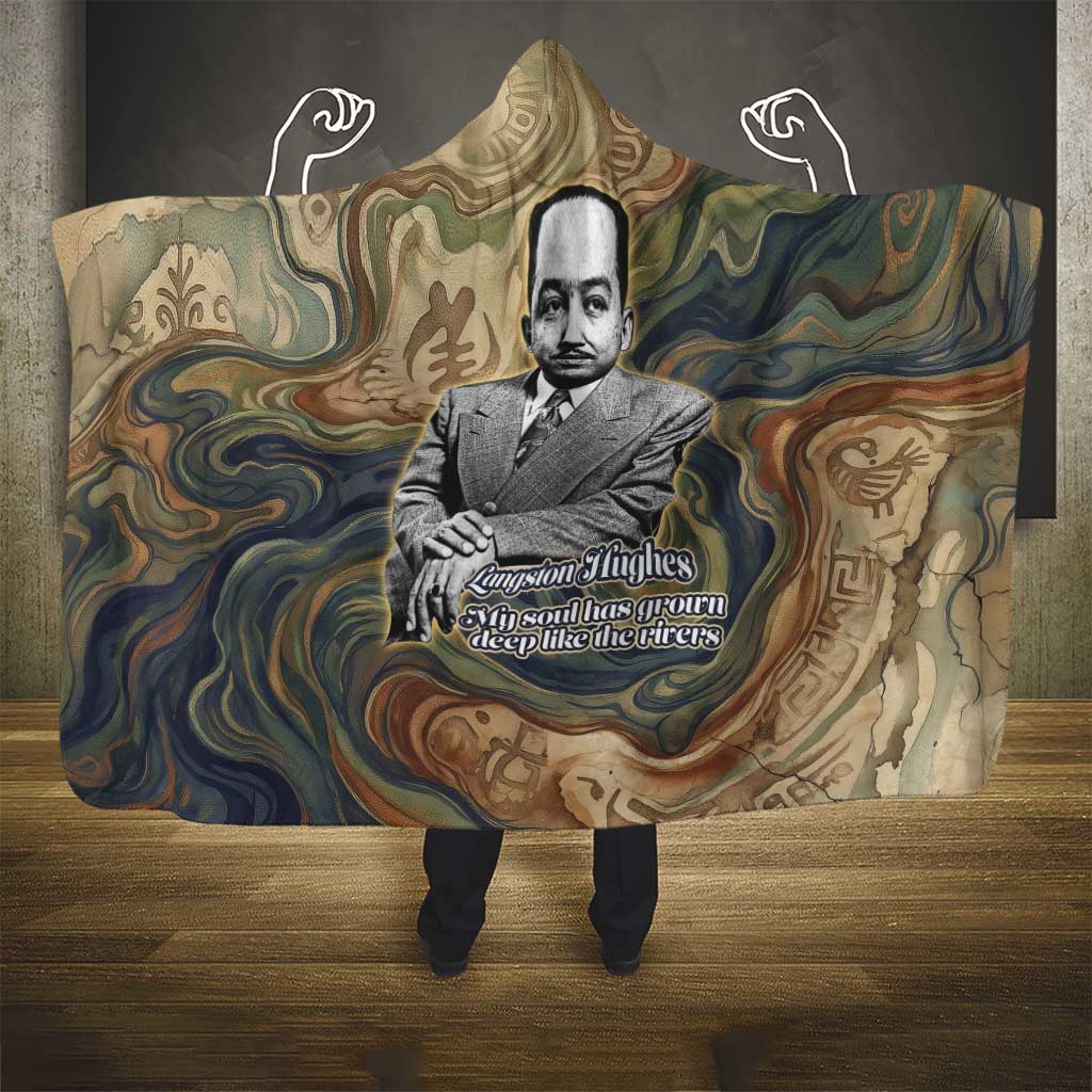 Langston Hughes Hooded Blanket My Soul Has Grown Deep Like the Rivers - African Pride