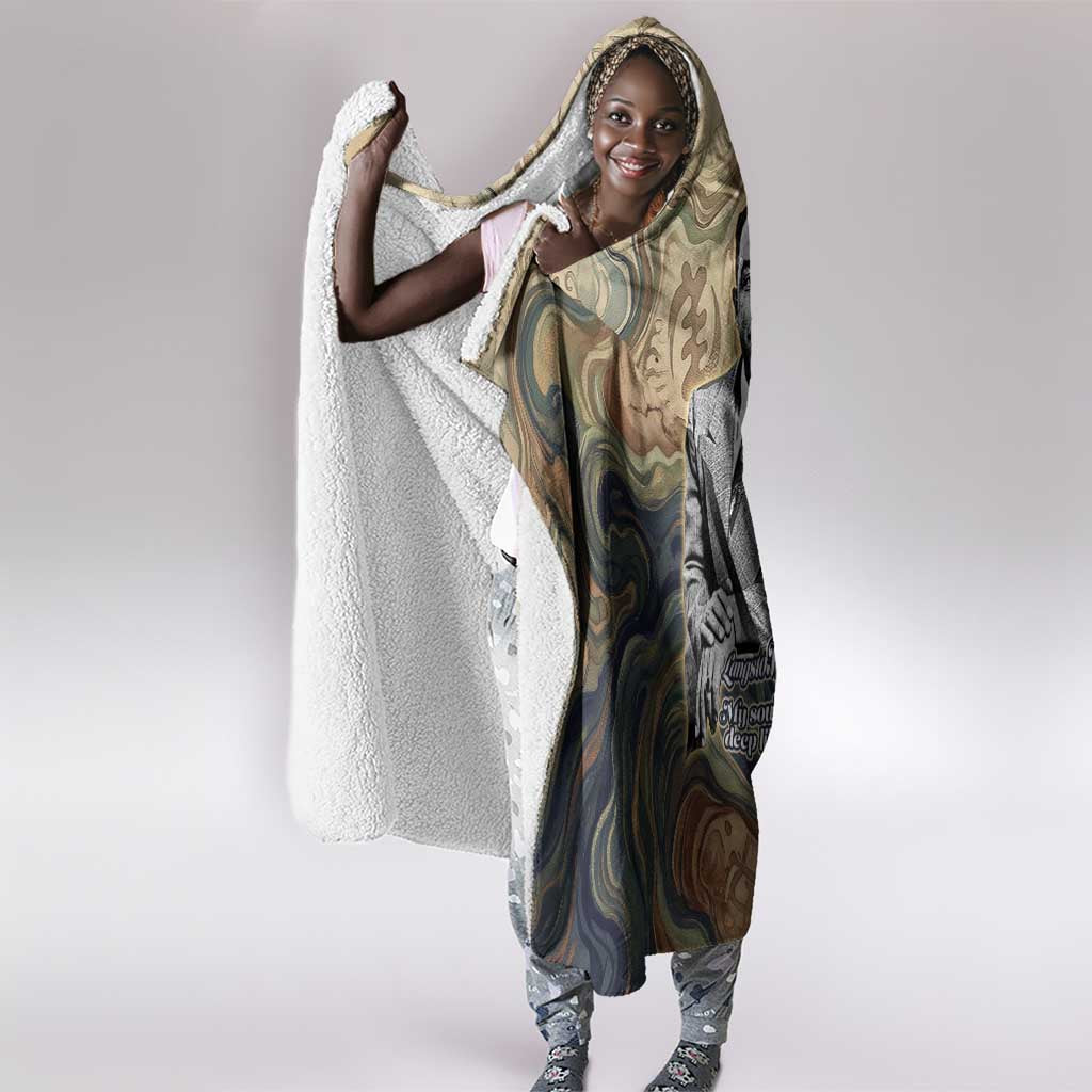 Langston Hughes Hooded Blanket My Soul Has Grown Deep Like the Rivers - African Pride