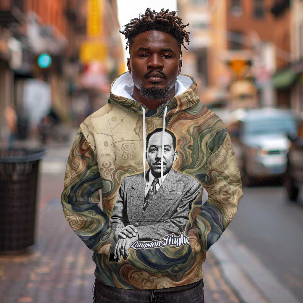 Langston Hughes Hoodie My Soul Has Grown Deep Like the Rivers - African Pride