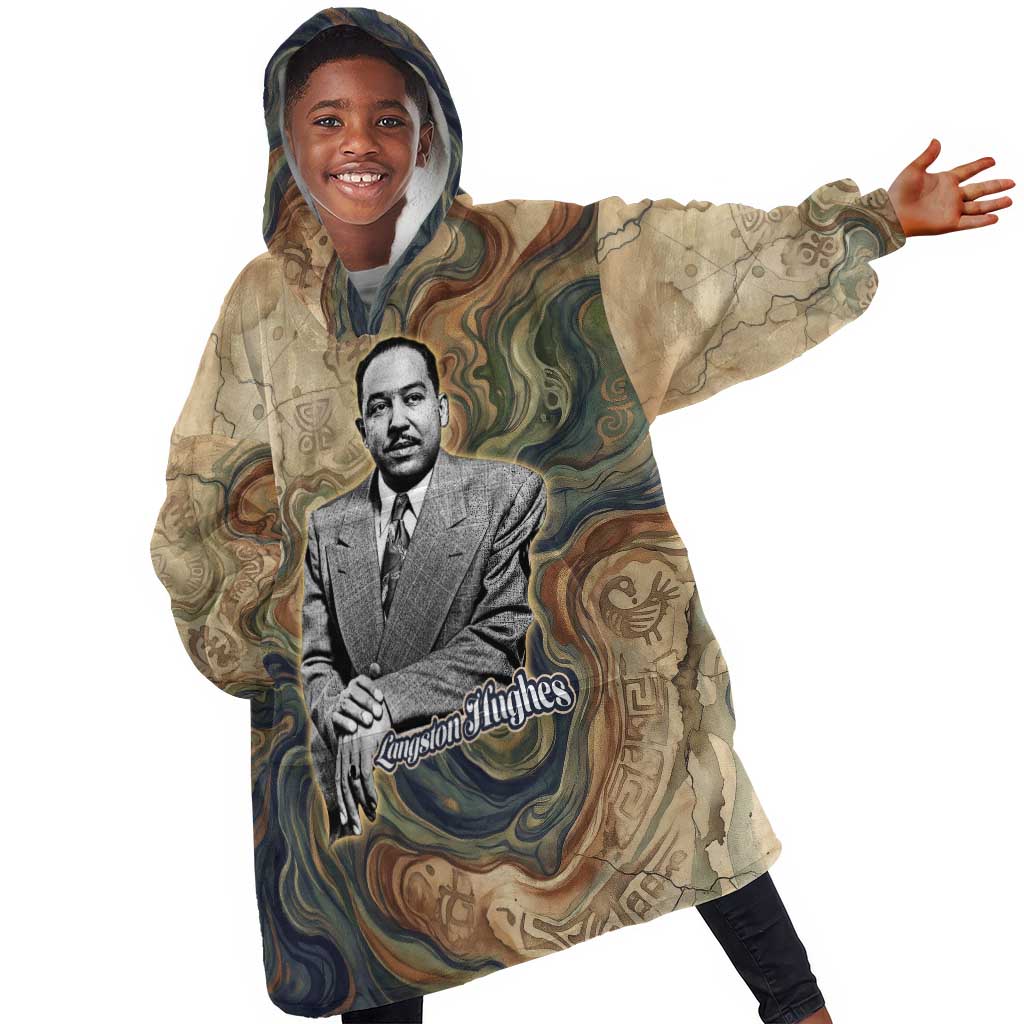 Langston Hughes Kid Wearable Blanket Hoodie My Soul Has Grown Deep Like the Rivers - African Pride