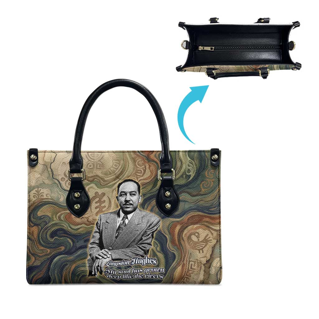 Langston Hughes Leather Bag My Soul Has Grown Deep Like the Rivers - African Pride