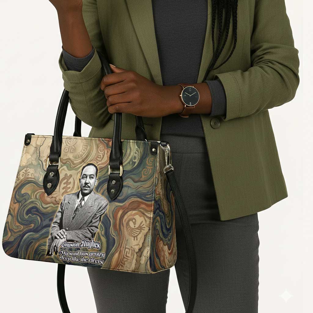Langston Hughes Leather Bag My Soul Has Grown Deep Like the Rivers - African Pride