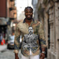 Langston Hughes Long Sleeve Button Shirt My Soul Has Grown Deep Like the Rivers - African Pride