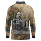 Langston Hughes Long Sleeve Polo Shirt My Soul Has Grown Deep Like the Rivers - African Pride