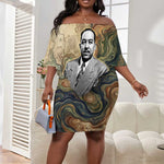 Langston Hughes Off Shoulder Short Dress My Soul Has Grown Deep Like the Rivers - African Pride