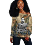 Langston Hughes Off Shoulder Sweater My Soul Has Grown Deep Like the Rivers - African Pride