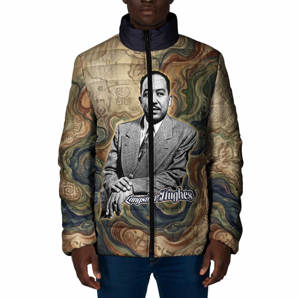 Langston Hughes Padded Jacket My Soul Has Grown Deep Like the Rivers - African Pride