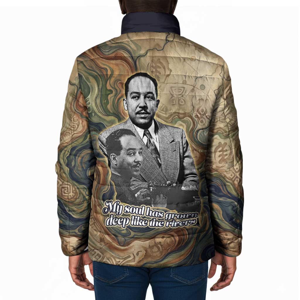 Langston Hughes Padded Jacket My Soul Has Grown Deep Like the Rivers - African Pride