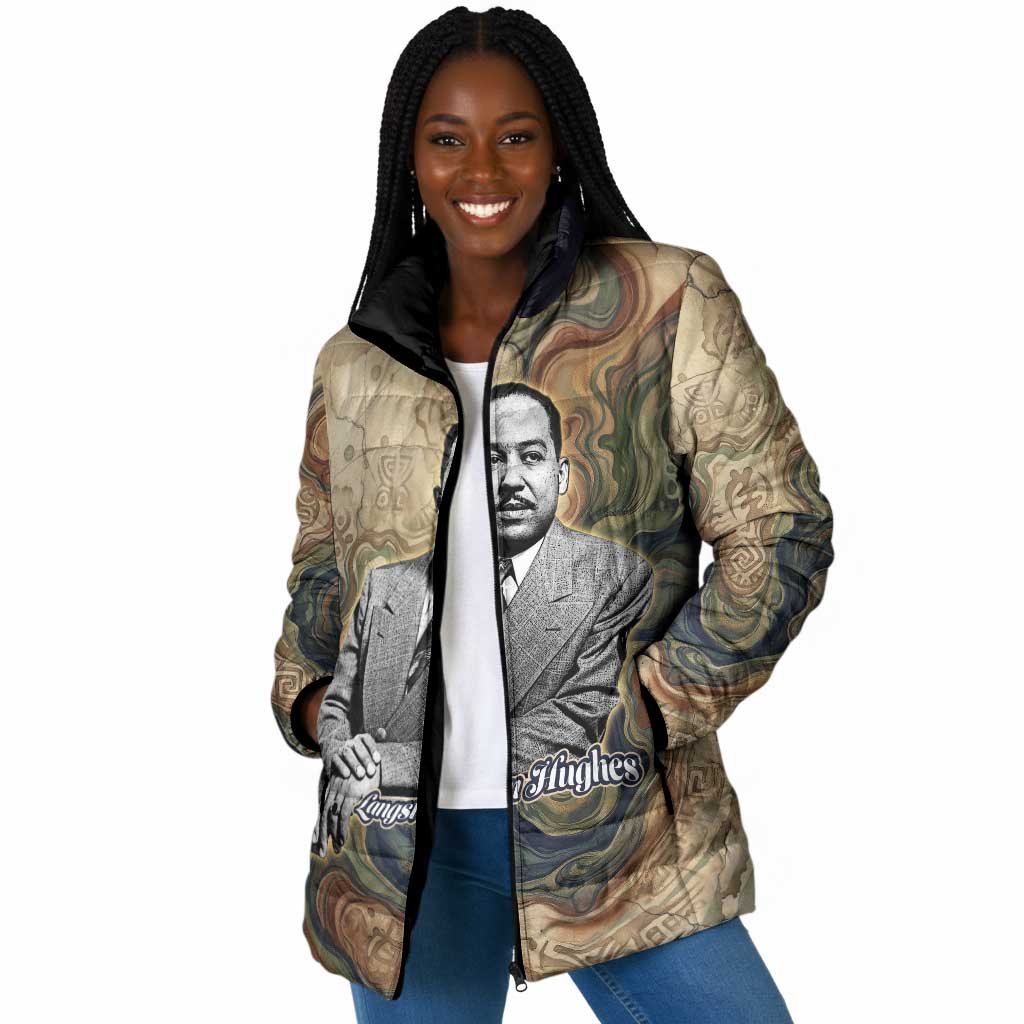 Langston Hughes Padded Jacket My Soul Has Grown Deep Like the Rivers - African Pride