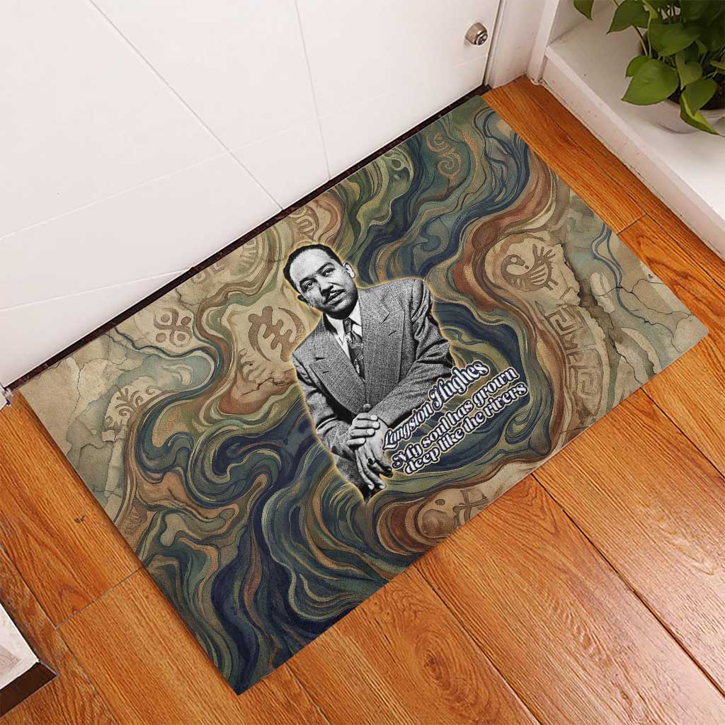 Langston Hughes Rubber Doormat My Soul Has Grown Deep Like the Rivers - African Pride