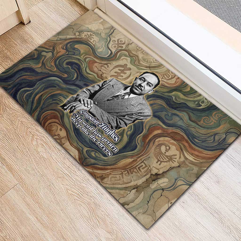 Langston Hughes Rubber Doormat My Soul Has Grown Deep Like the Rivers - African Pride