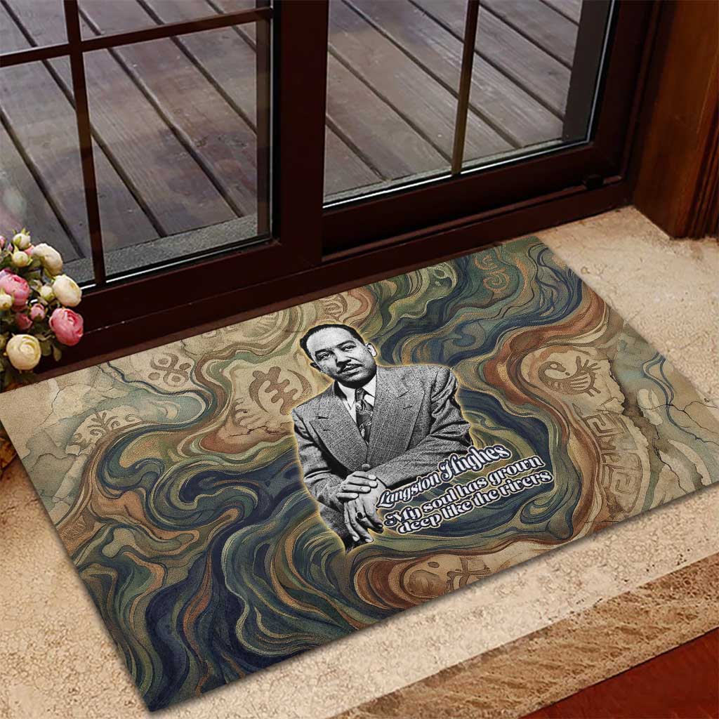 Langston Hughes Rubber Doormat My Soul Has Grown Deep Like the Rivers - African Pride