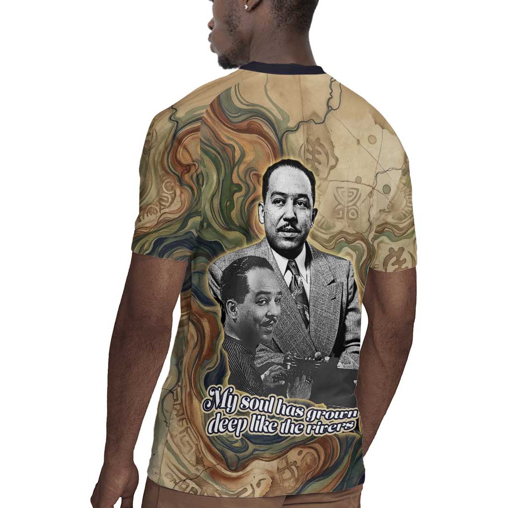 Langston Hughes Rugby Jersey My Soul Has Grown Deep Like the Rivers - African Pride