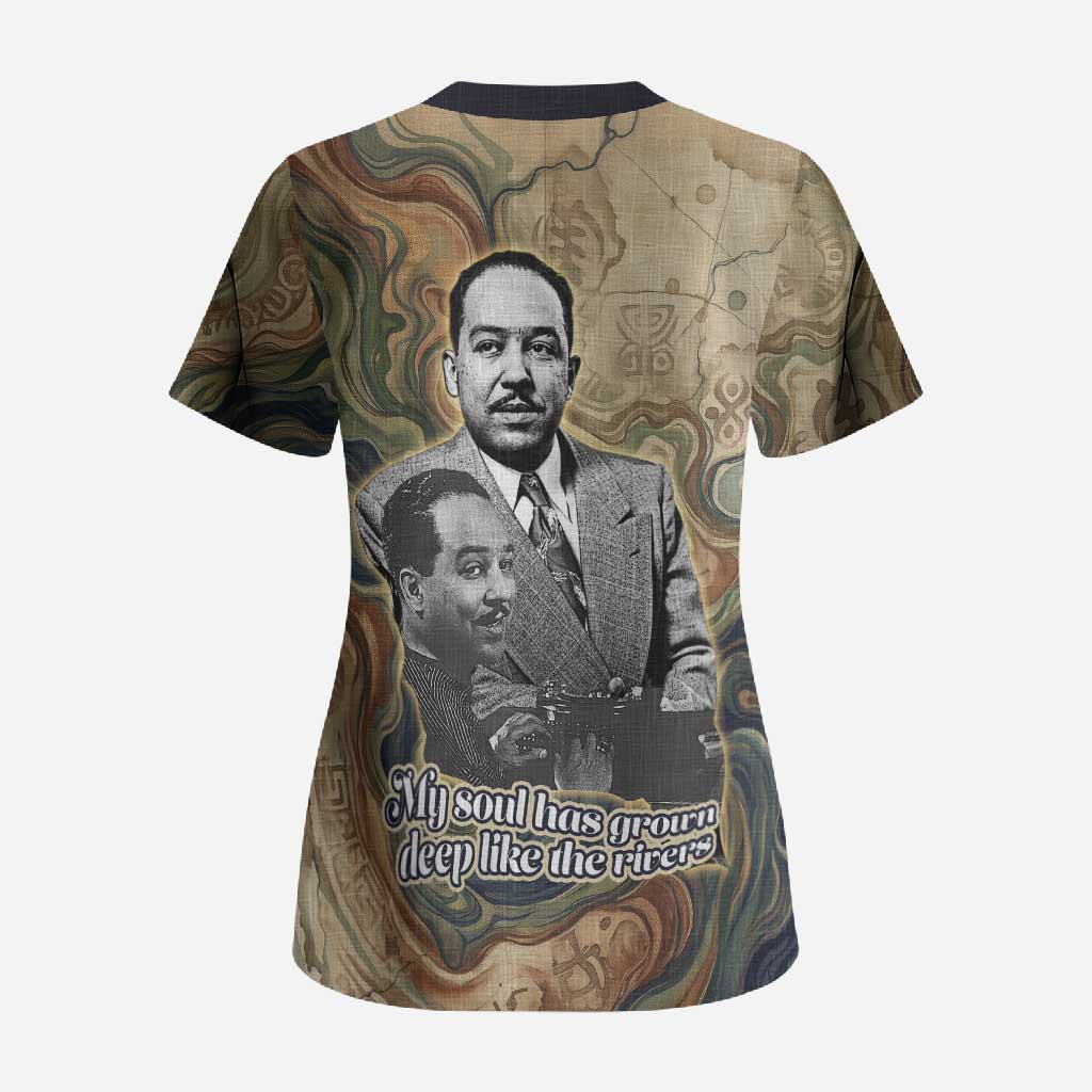 Langston Hughes Scrub Top My Soul Has Grown Deep Like the Rivers - African Pride