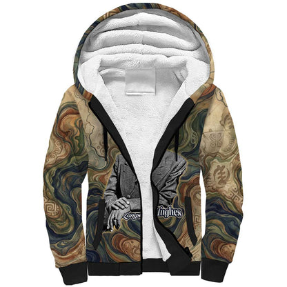 Langston Hughes Sherpa Hoodie My Soul Has Grown Deep Like the Rivers - African Pride