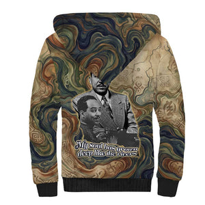 Langston Hughes Sherpa Hoodie My Soul Has Grown Deep Like the Rivers - African Pride