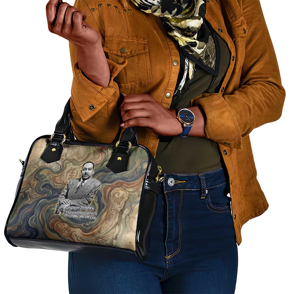 Langston Hughes Shoulder Handbag My Soul Has Grown Deep Like the Rivers - African Pride