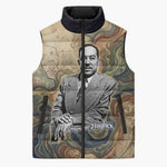 Langston Hughes Sleeveless Puffer Jacket My Soul Has Grown Deep Like the Rivers - African Pride