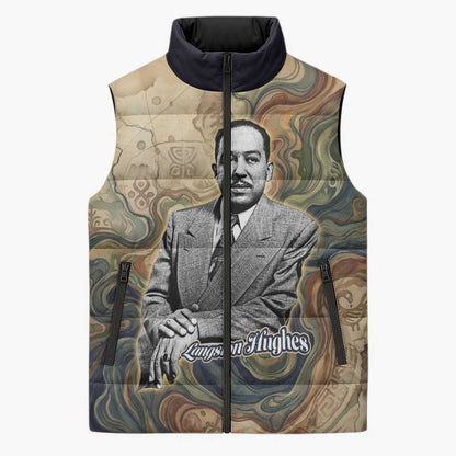 Langston Hughes Sleeveless Puffer Jacket My Soul Has Grown Deep Like the Rivers - African Pride