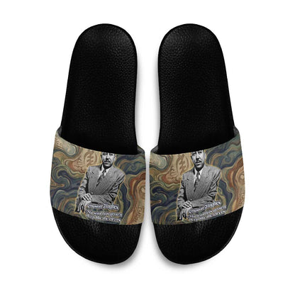 Langston Hughes Slide Sandals My Soul Has Grown Deep Like the Rivers - African Pride
