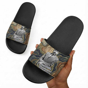 Langston Hughes Slide Sandals My Soul Has Grown Deep Like the Rivers - African Pride