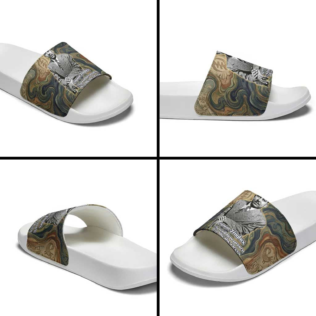 Langston Hughes Slide Sandals My Soul Has Grown Deep Like the Rivers - African Pride