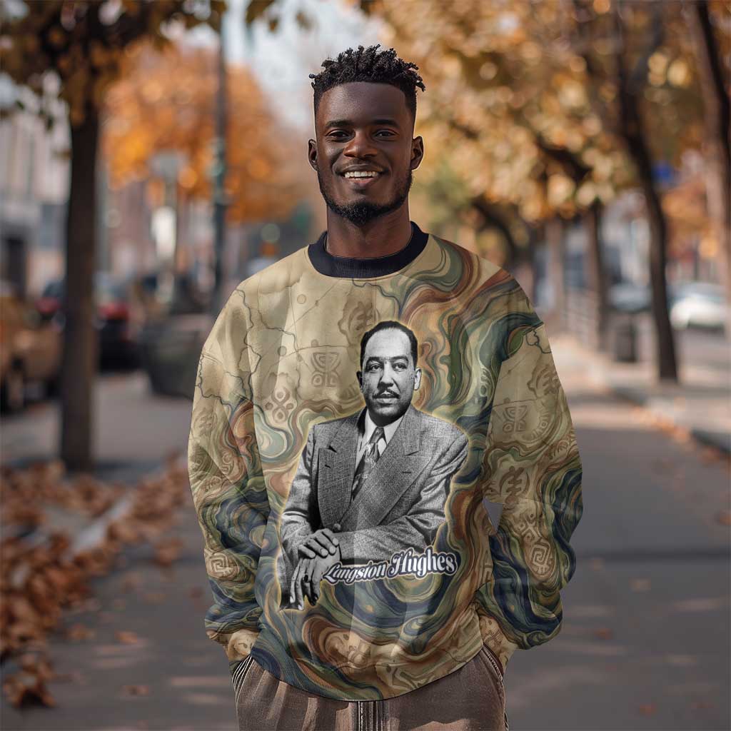 Langston Hughes Sweatshirt My Soul Has Grown Deep Like the Rivers - African Pride