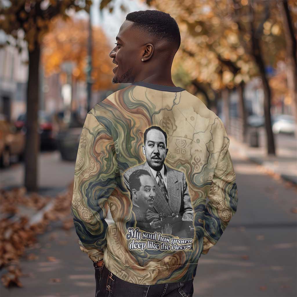 Langston Hughes Sweatshirt My Soul Has Grown Deep Like the Rivers - African Pride