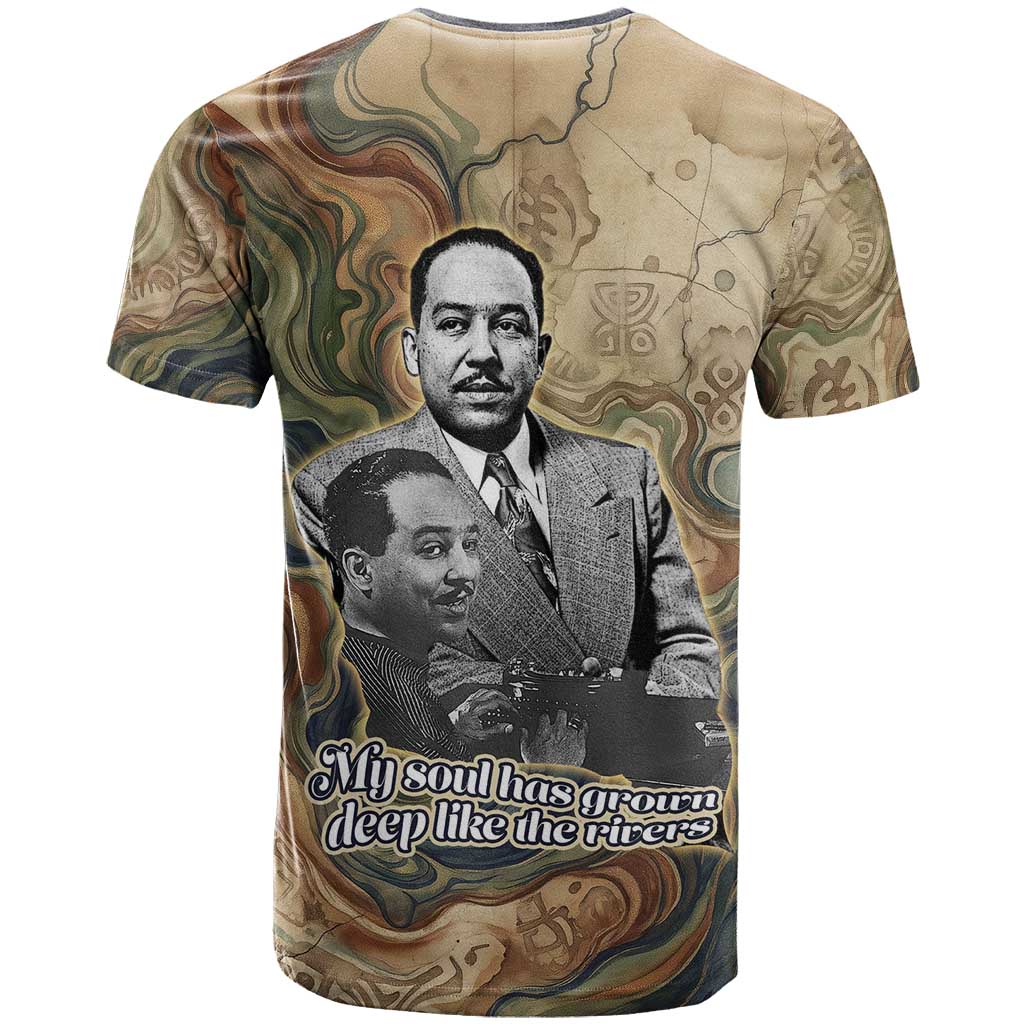 Langston Hughes T shirt My Soul Has Grown Deep Like the Rivers - African Pride