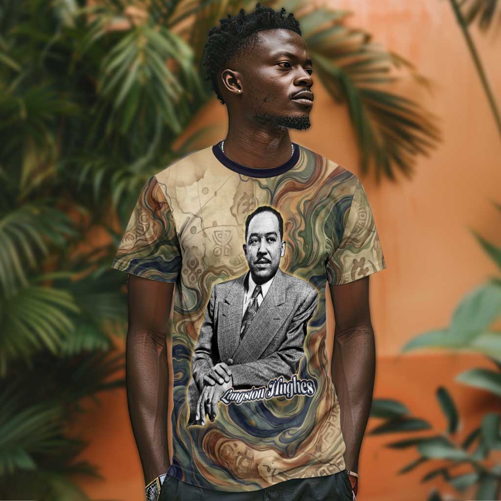 Langston Hughes T shirt My Soul Has Grown Deep Like the Rivers - African Pride