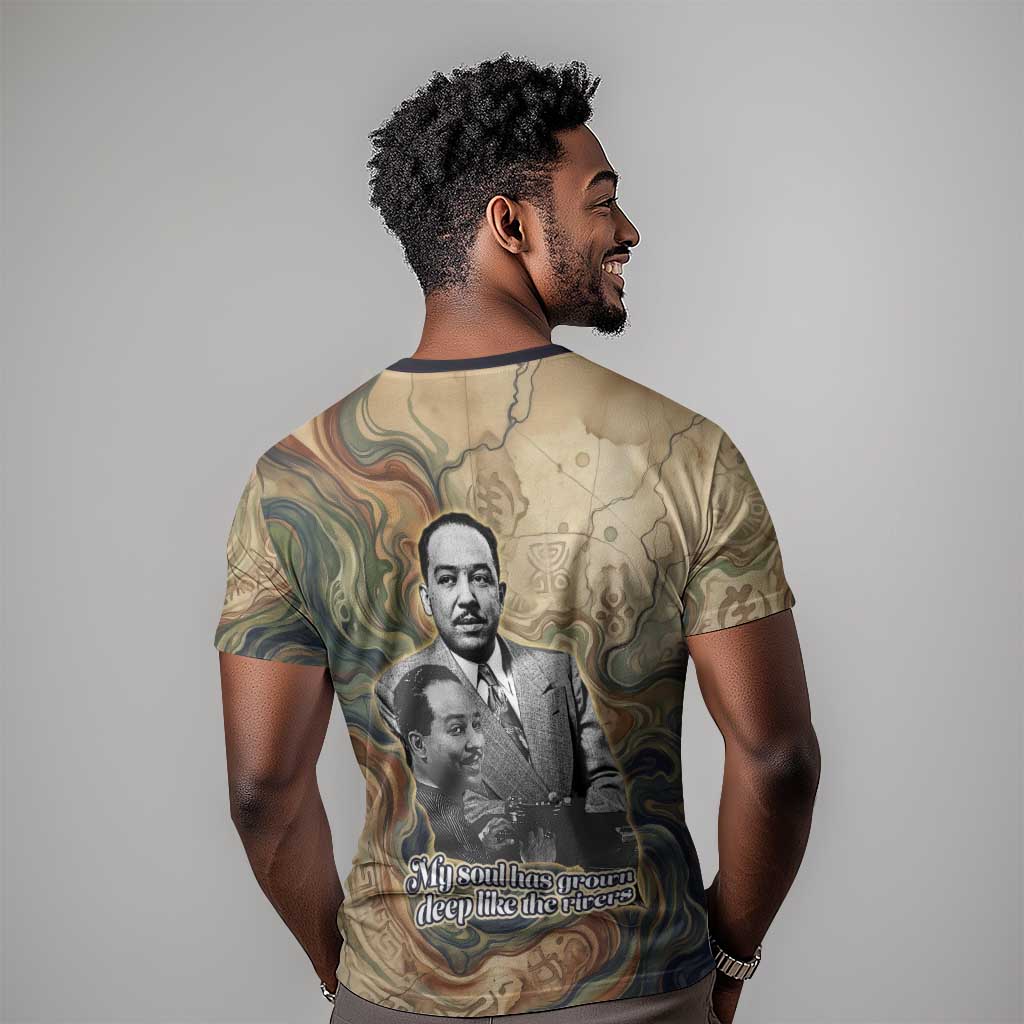 Langston Hughes T shirt My Soul Has Grown Deep Like the Rivers - African Pride