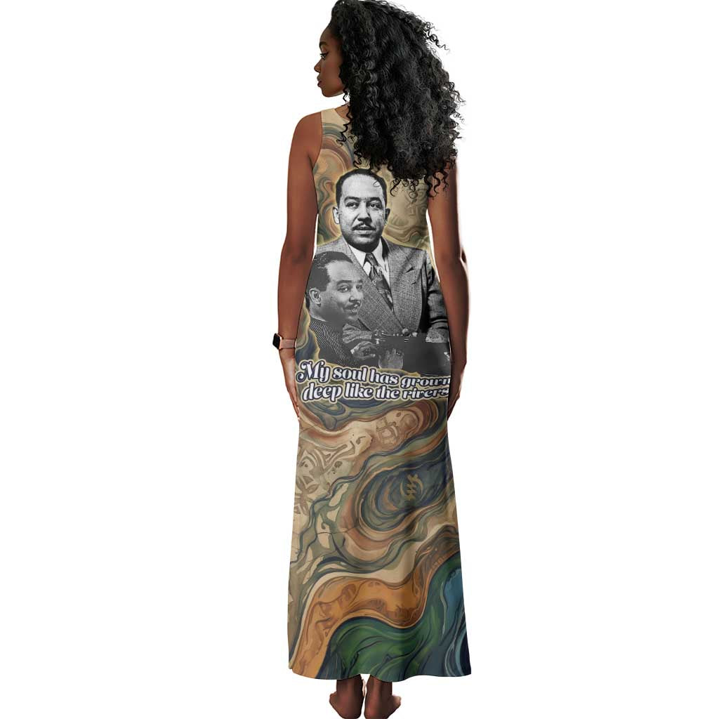 Langston Hughes Tank Maxi Dress My Soul Has Grown Deep Like the Rivers - African Pride
