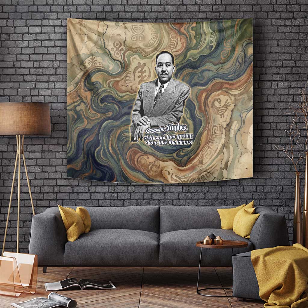Langston Hughes Tapestry My Soul Has Grown Deep Like the Rivers - African Pride