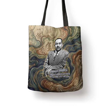 Langston Hughes Tote Bag My Soul Has Grown Deep Like the Rivers - African Pride