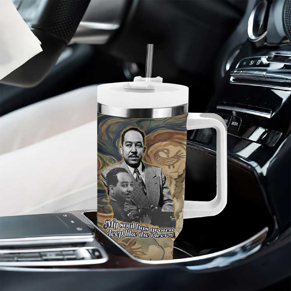 Langston Hughes Tumbler With Handle My Soul Has Grown Deep Like the Rivers - African Pride